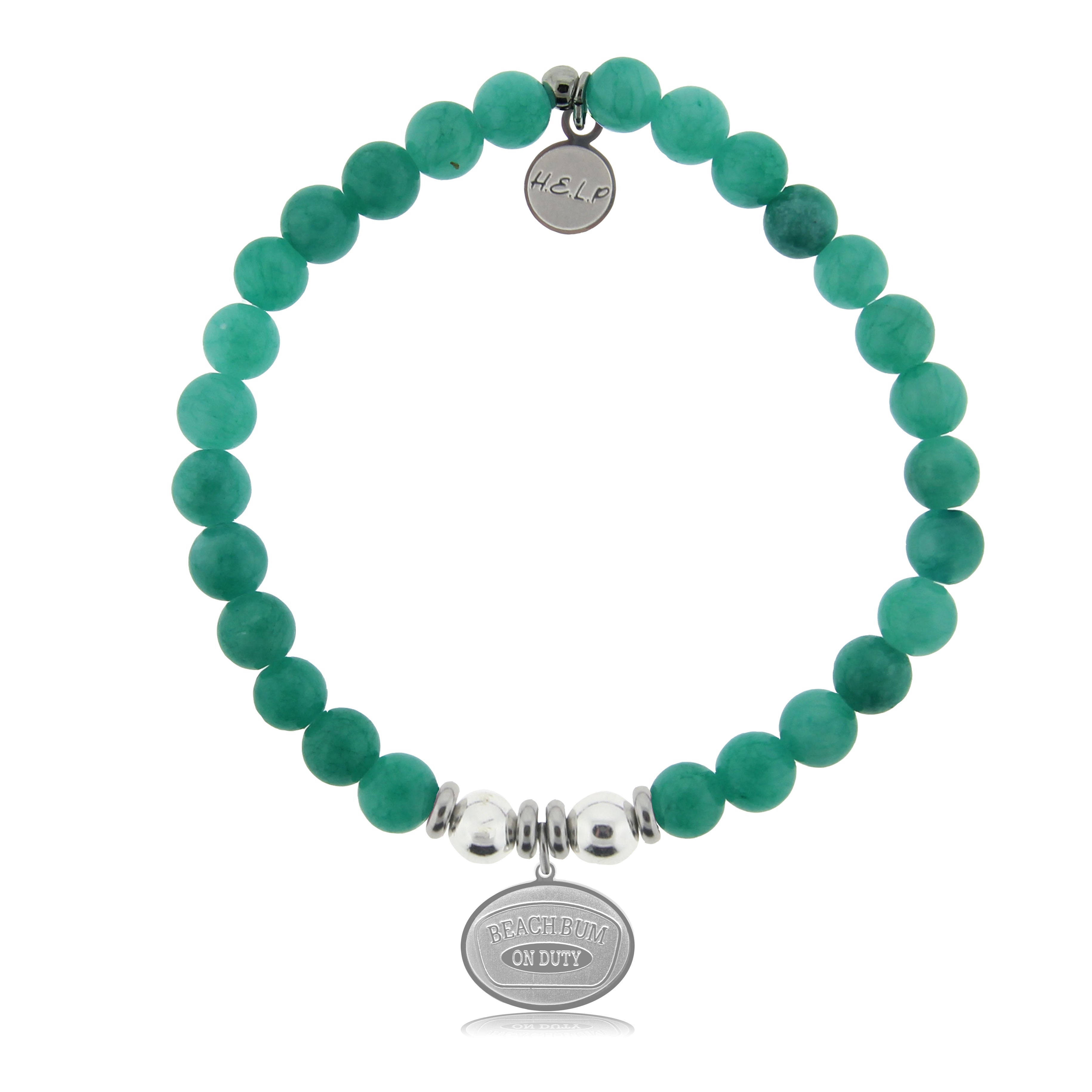 HELP by TJ Beach Bum Charm with Caribbean Jade Charity Bracelet