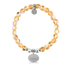 HELP by TJ Beach Bum Charm with Orange Opalescent Charity Bracelet