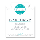 HELP by TJ Beach Daze Stacker with Aqua Blue Sea Glass