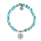 HELP by TJ Bee Charm with Light Blue Opalescent Charity Bracelet