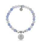 HELP by TJ Bee Charm with Sky Blue Agate Charity Bracelet