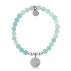 HELP by TJ Besties Charm with Light Blue Agate Charity Bracelet