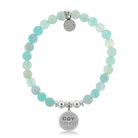 HELP by TJ Boy Mom Charm with Light Blue Agate Charity Bracelet