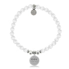 HELP by TJ Boy Mom Charm with White Cats Eye Charity Bracelet