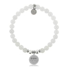 HELP by TJ Boy Mom Charm with White Jade Charity Bracelet