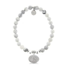 HELP by TJ Cardinal Charm with Howlite Beads Charity Bracelet