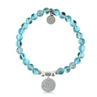 HELP by TJ Cat Mom Charm with Light Blue Opalescent Charity Bracelet