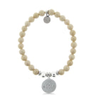 HELP by TJ Cat Mom Charm with Riverstone Beads Charity Bracelet