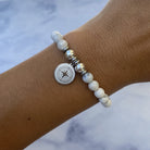 HELP by TJ Compass Charm with Howlite Beads Charity Bracelet