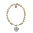 HELP by TJ Compass Charm with Riverstone Beads Charity Bracelet