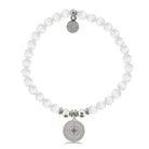 HELP by TJ Compass Charm with White Cats Eye Charity Bracelet