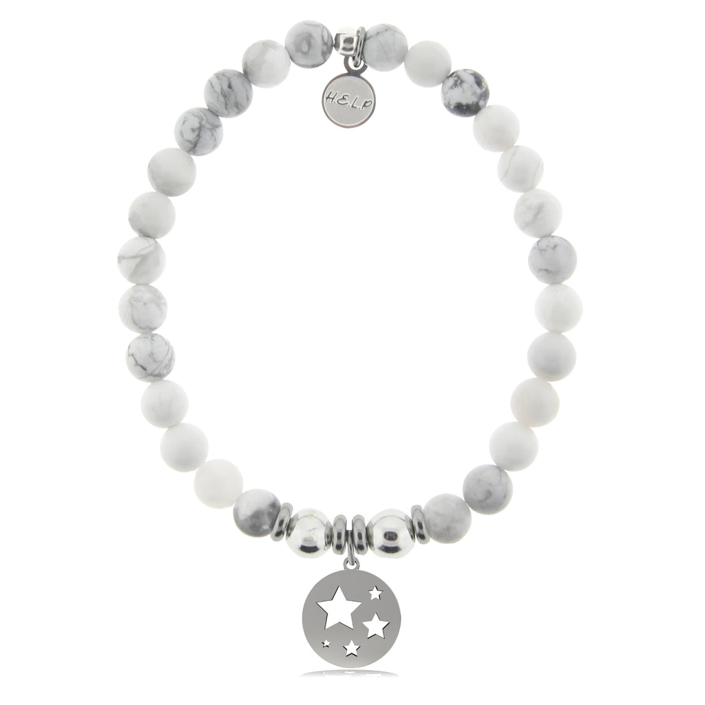 HELP by TJ Congratulations Charm with Howlite Charity Bracelet