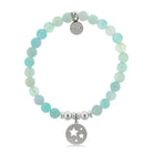 HELP by TJ Congratulations Charm with Light Blue Agate Charity Bracelet