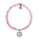 HELP by TJ Congratulations Charm with Pink Cat Eye Charity Bracelet