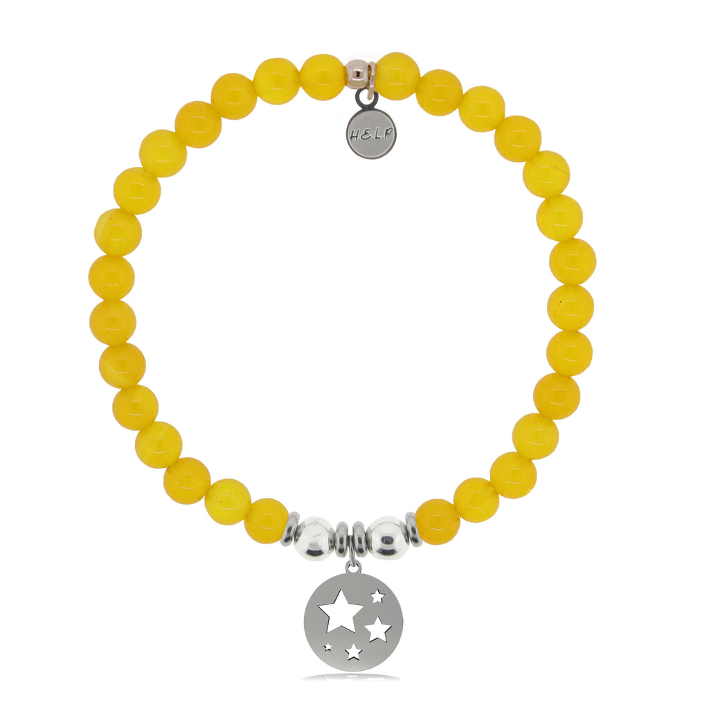 HELP by TJ Congratulations Charm with Yellow Agate Charity Bracelet