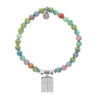 HELP by TJ Cross Charm with Pastel Jade Charity Bracelet