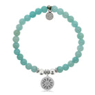 HELP by TJ Daisy Charm with Baby Blue Quartz Charity Bracelet