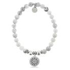 HELP by TJ Daisy Charm with Howlite Charity Bracelet