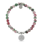 HELP by TJ Dog Mom Charm with Holiday Jade Beads Charity Bracelet