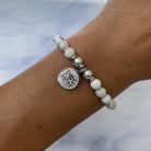 HELP by TJ Dog Mom Charm with Howlite Beads Charity Bracelet