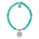 HELP by TJ Dog Mom Charm with Turquoise Beads Charity Bracelet