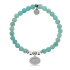 HELP by TJ Evil Eye Charm with Baby Blue Quartz Charity Bracelet