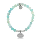 HELP by TJ Evil Eye Charm with Light Blue Agate Charity Bracelet