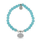 HELP by TJ Evil Eye Charm with Light Blue Seaglass Charity Bracelet