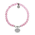 HELP by TJ Evil Eye Charm with Pink Cats Eye Charity Bracelet