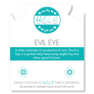 HELP by TJ Evil Eye Charm with Red Stripe Agate Charity Bracelet