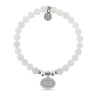 HELP by TJ Evil Eye Charm with White Jade Charity Bracelet