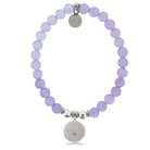 HELP by TJ Family Charm with Purple Jade Beads Charity Bracelet