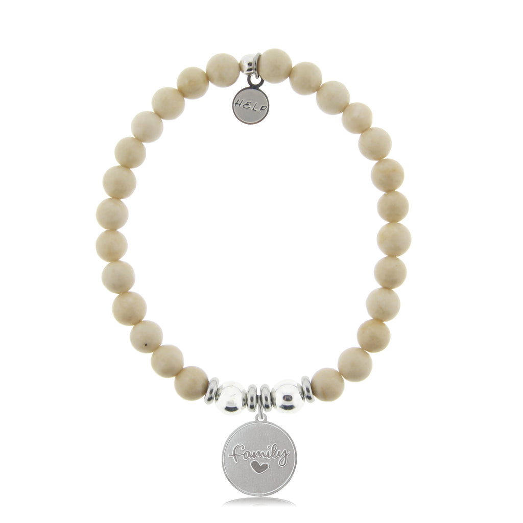 HELP by TJ Family Charm with Riverstone Beads Charity Bracelet