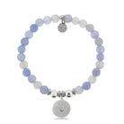 HELP by TJ Family Charm with Sky Blue Agate Beads Charity Bracelet