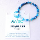 HELP by TJ Fearless Stacker AWSC HELP Collaboration Bracelet with Blue Aqua Agate Beads