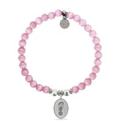 HELP by TJ Flip Flop Charm with Pink Cats Eye Charity Bracelet