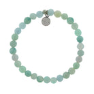 HELP by TJ Grateful Light Blue Agate Stacker