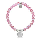 HELP by TJ Great Outdoors Charm with Pink Opalescent Beads Charity Bracelet