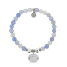 HELP by TJ Great Outdoors Charm with Sky Blue Agate Beads Charity Bracelet