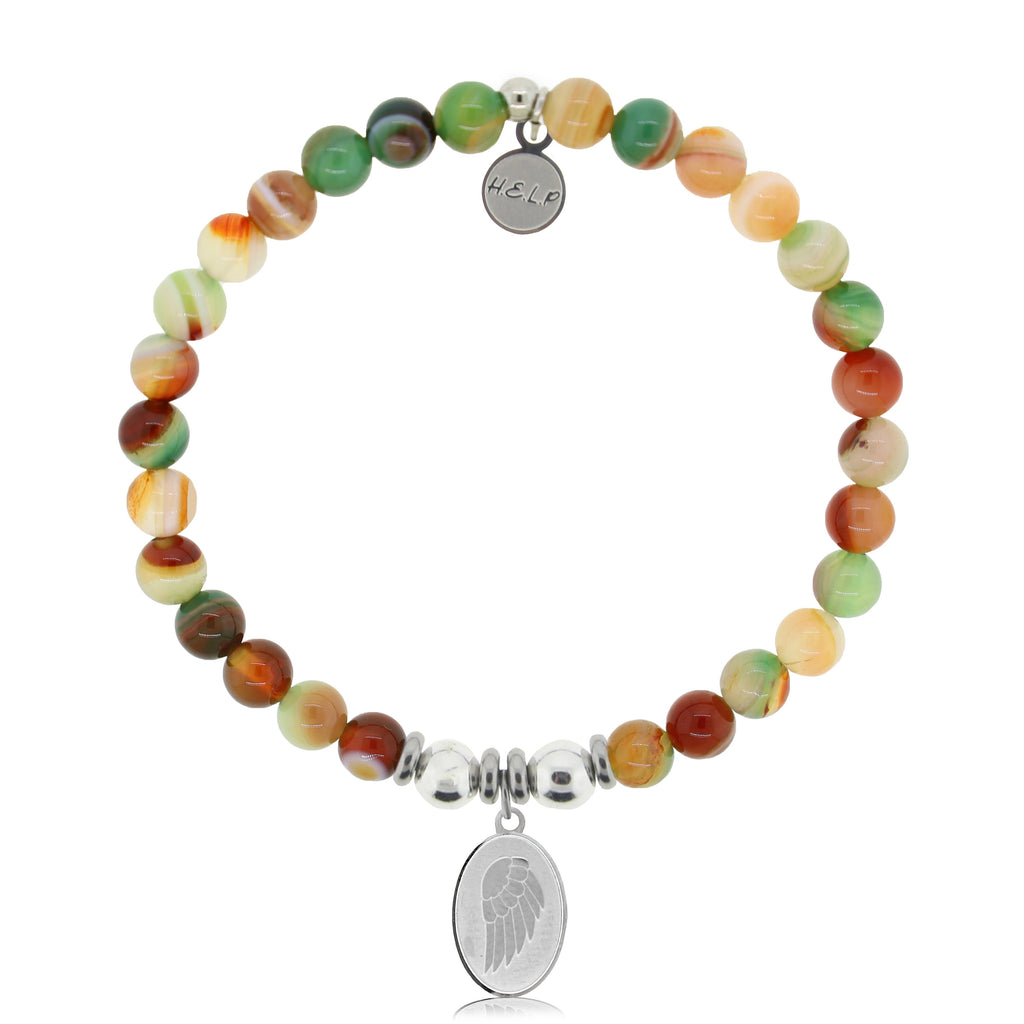 HELP by TJ Guardian Charm with Multi Agate Charity Bracelet