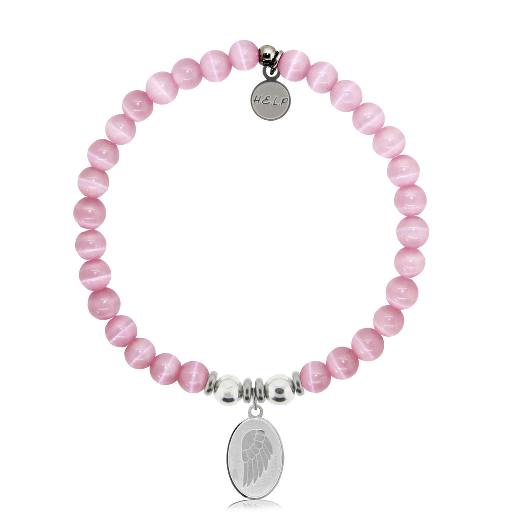 HELP by TJ Guardian Charm with Pink Cat Eye Charity Bracelet