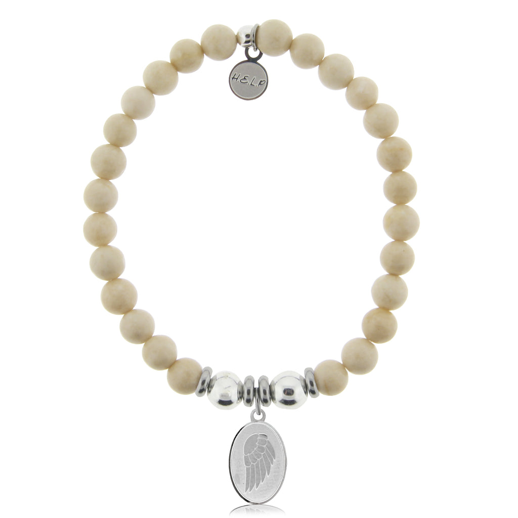 HELP by TJ Guardian Charm with Riverstone Beads Charity Bracelet