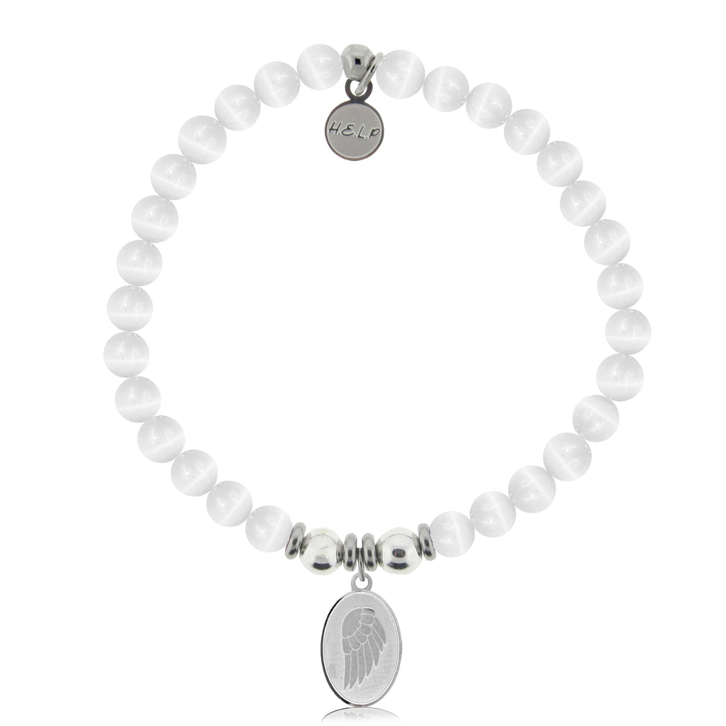 HELP by TJ Guardian Charm with White Cat Eye Charity Bracelet