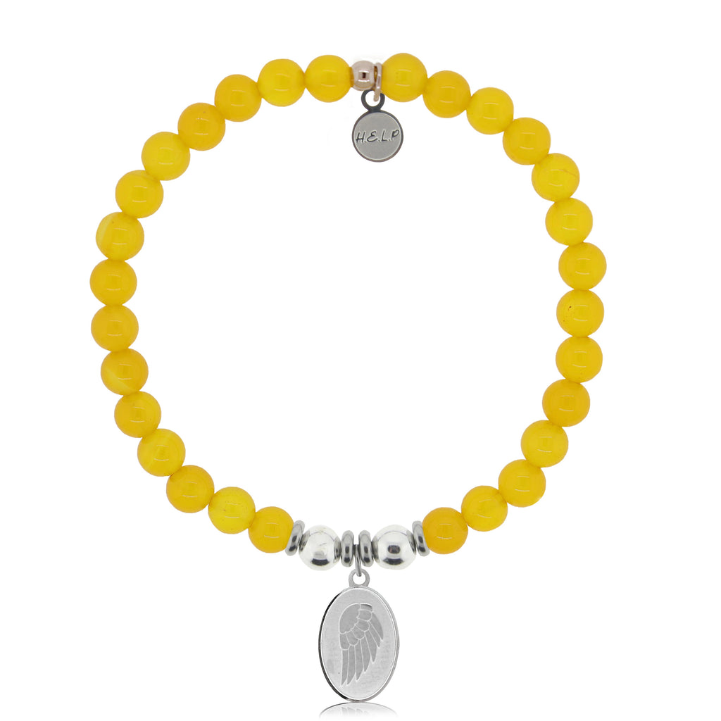 HELP by TJ Guardian Charm with Yellow Agate Charity Bracelet