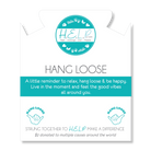 HELP by TJ Hang Loose Charm with Aqua Blue Seaglass Charity Bracelet