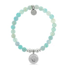 HELP by TJ Hang Loose Charm with Light Blue Agate Beads Charity Bracelet