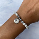 HELP by TJ Heart Charm with Howlite Beads Charity Bracelet