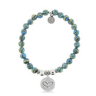 HELP by TJ Heart Charm with Malachite Beads Charity Bracelet