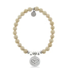 HELP by TJ Heart Charm with Riverstone Beads Charity Bracelet