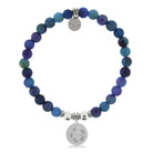 HELP by TJ Hibiscus Charm with Wildberry Jade Beads Charity Bracelet